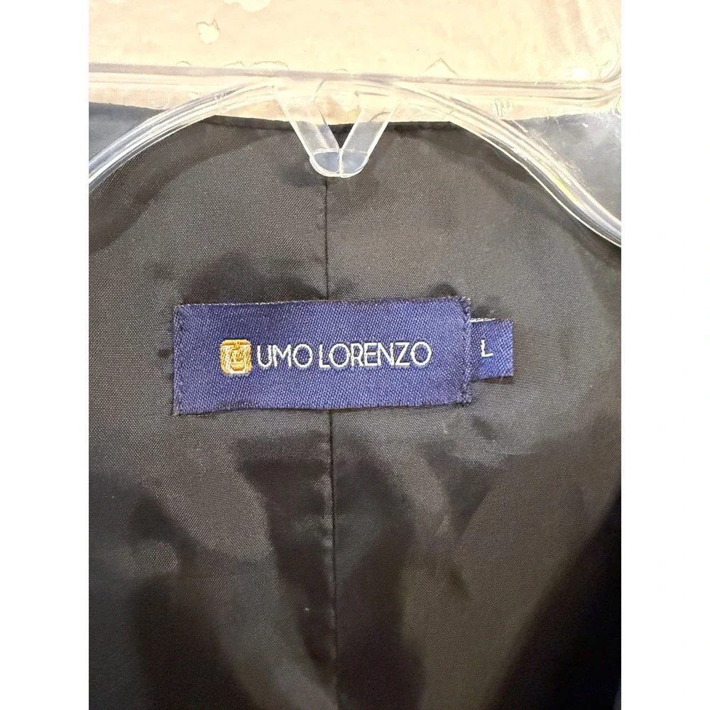 Umo Lorenzo Mens Black Formal Suit Vest Waistcoat Large Adjustable Back Strap